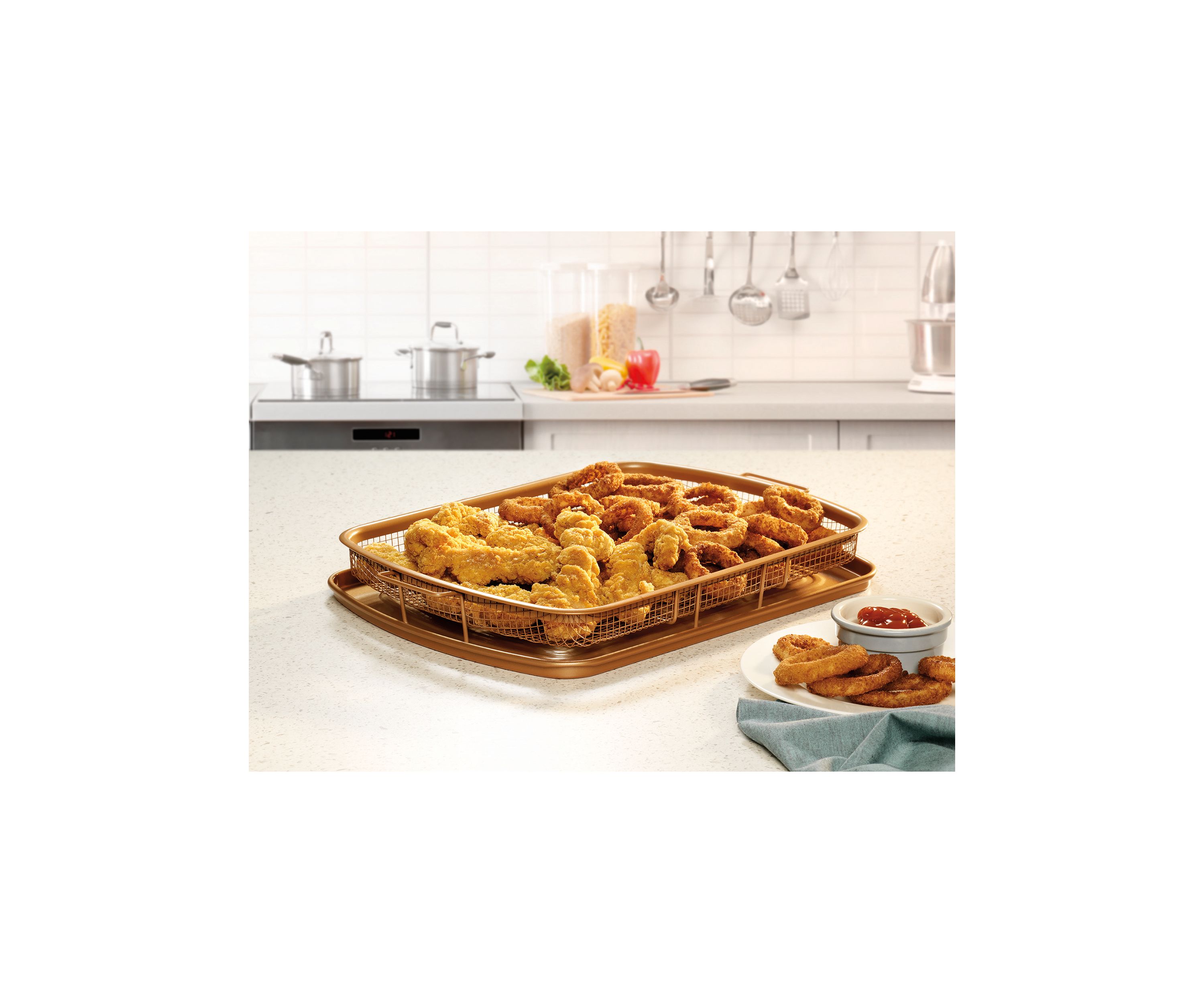 Non-Stick Elevated Crisper Tray