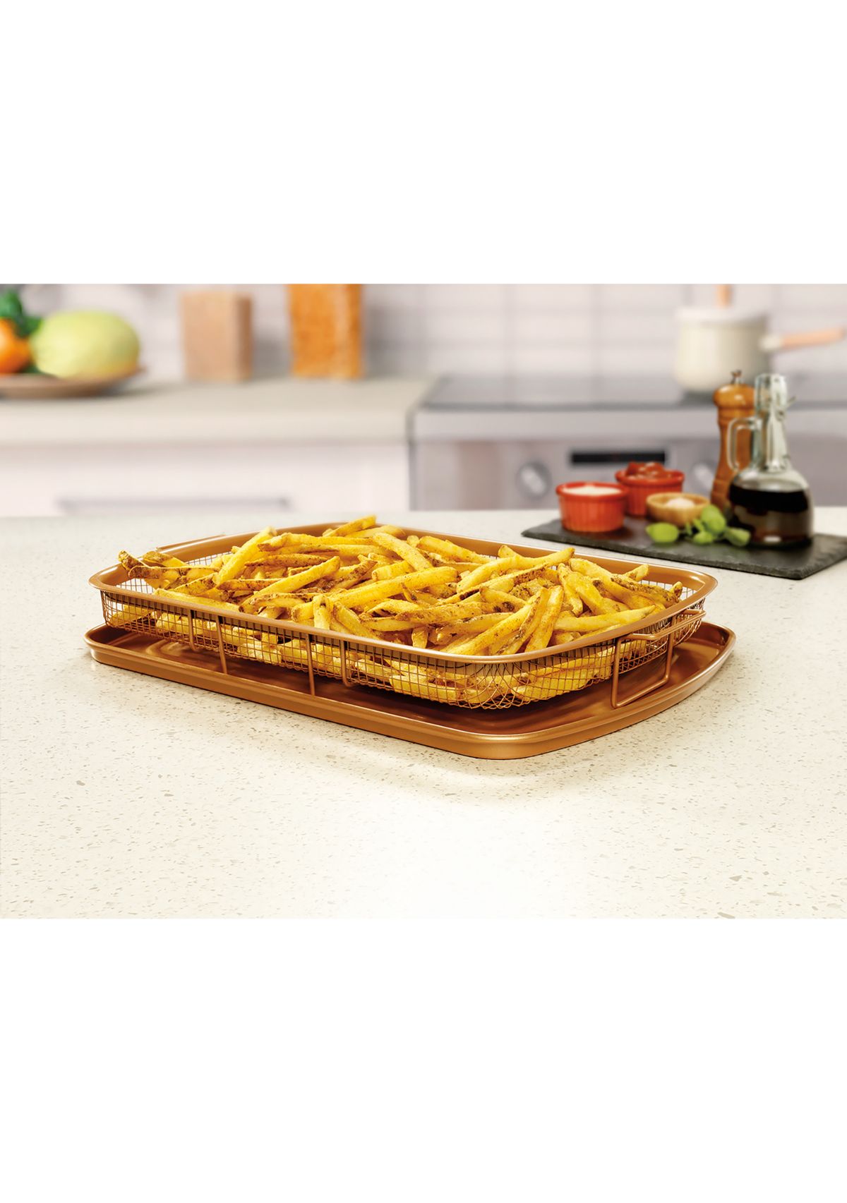 Non-Stick Elevated Crisper Tray