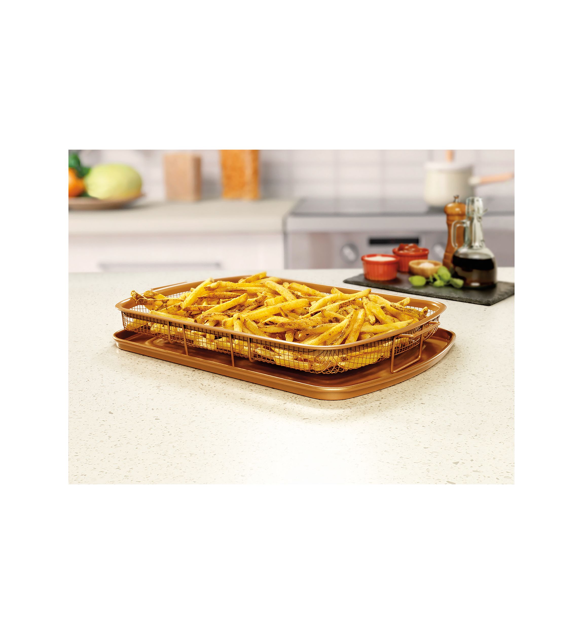 Non-Stick Elevated Crisper Tray