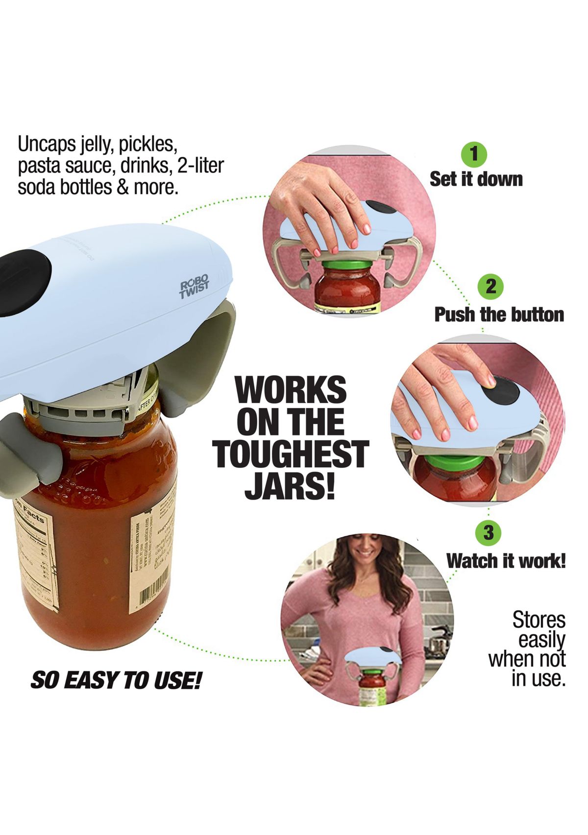 Robo Twist Electric Automatic Jar Opener