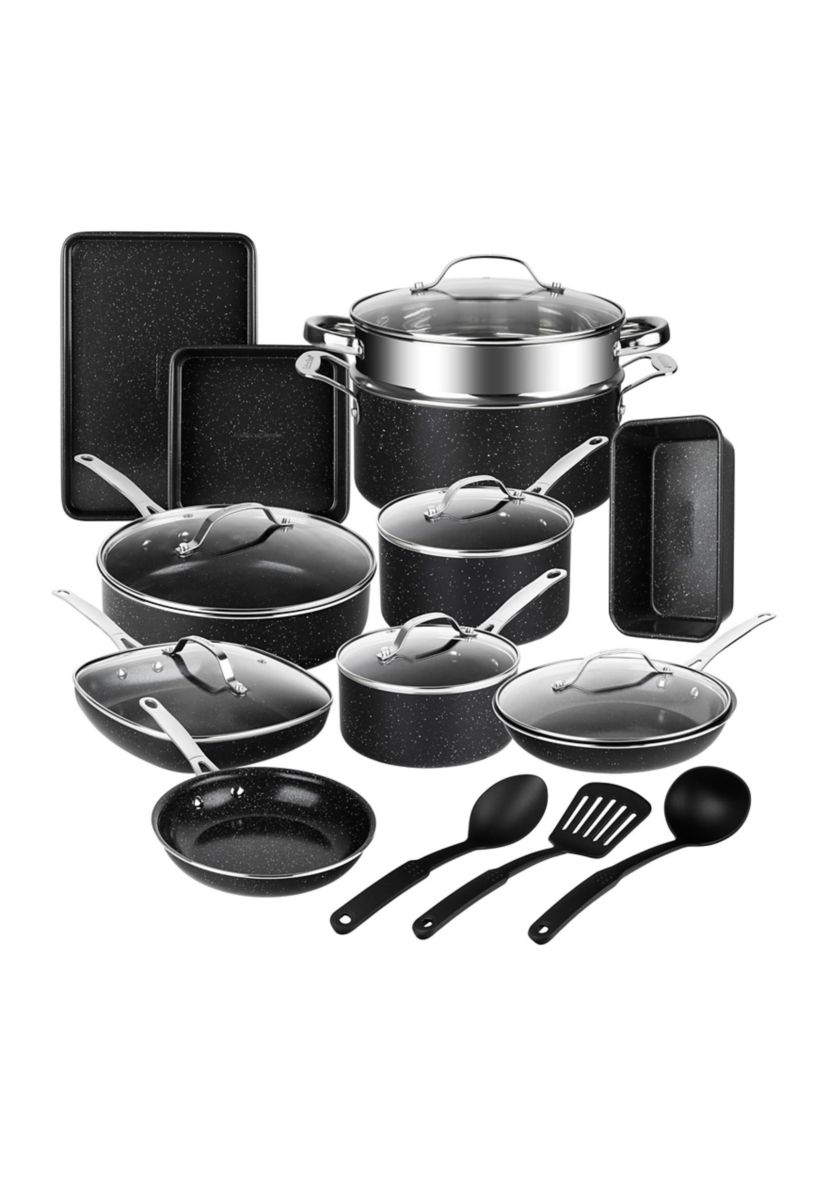 Ceraluxe 20 Piece Nonstick Ceramic Cookware and Bakeware Set