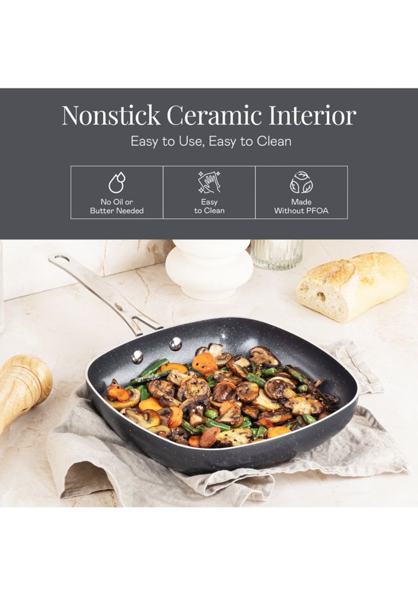Ceraluxe 20 Piece Nonstick Ceramic Cookware and Bakeware Set