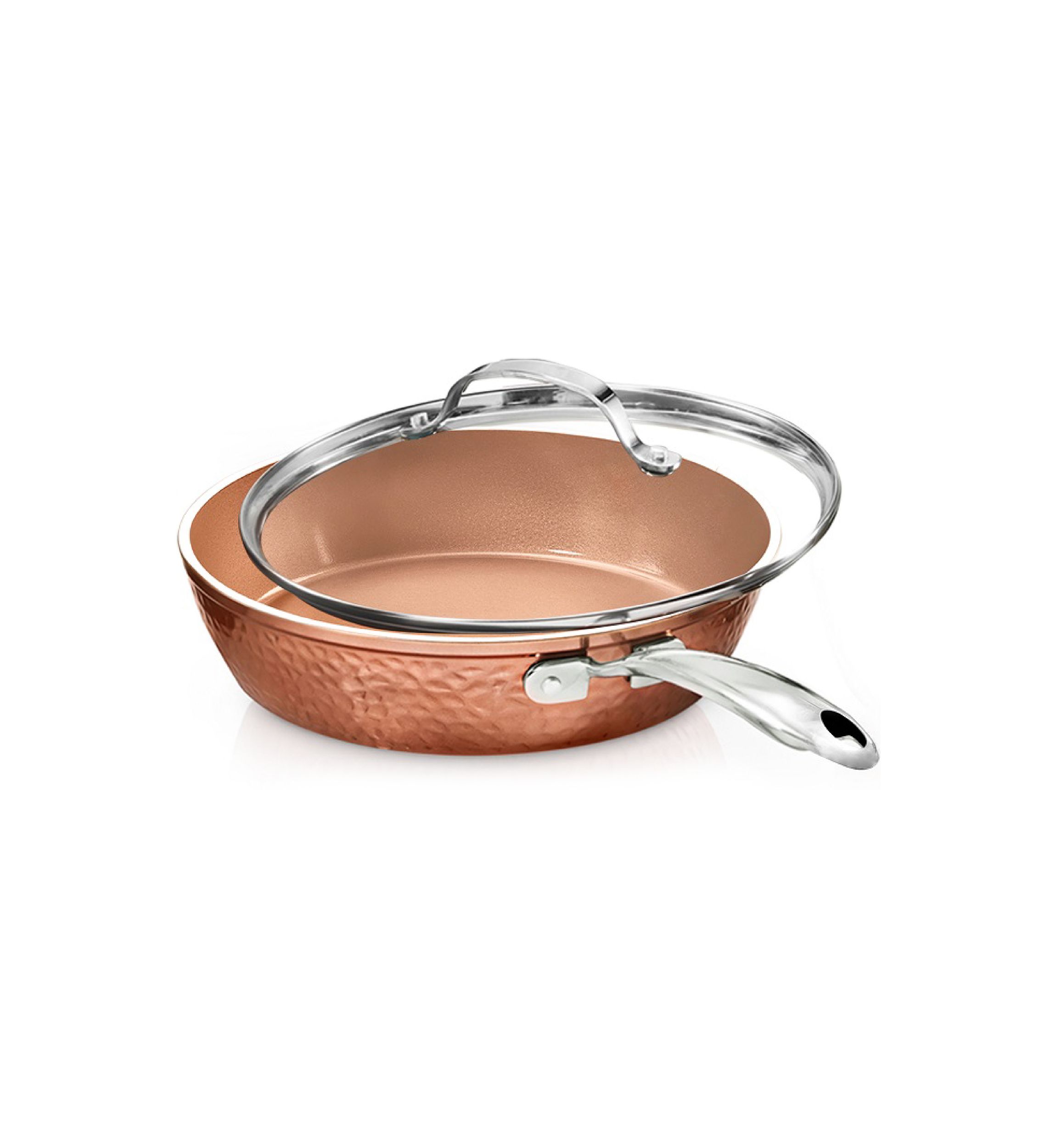 10" Hammered Copper Frying Pan