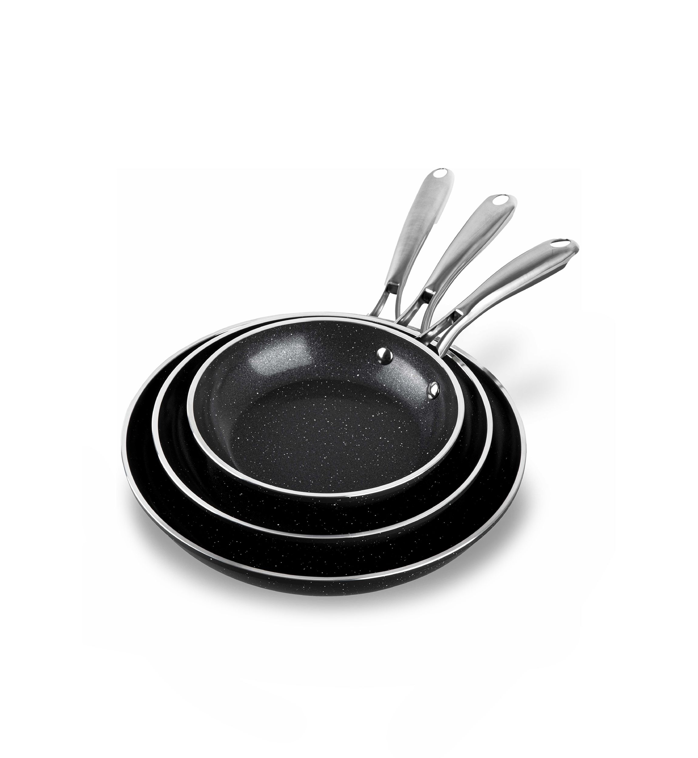 Ceraluxe Ceramic Non-stick Frying Pans 3-Piece Set