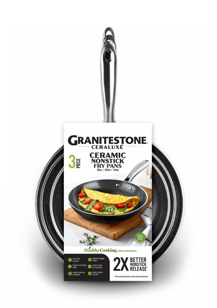 Ceraluxe Ceramic Non-stick Frying Pans 3-Piece Set