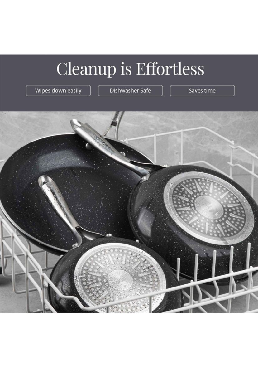 Ceraluxe Ceramic Non-stick Frying Pans 3-Piece Set