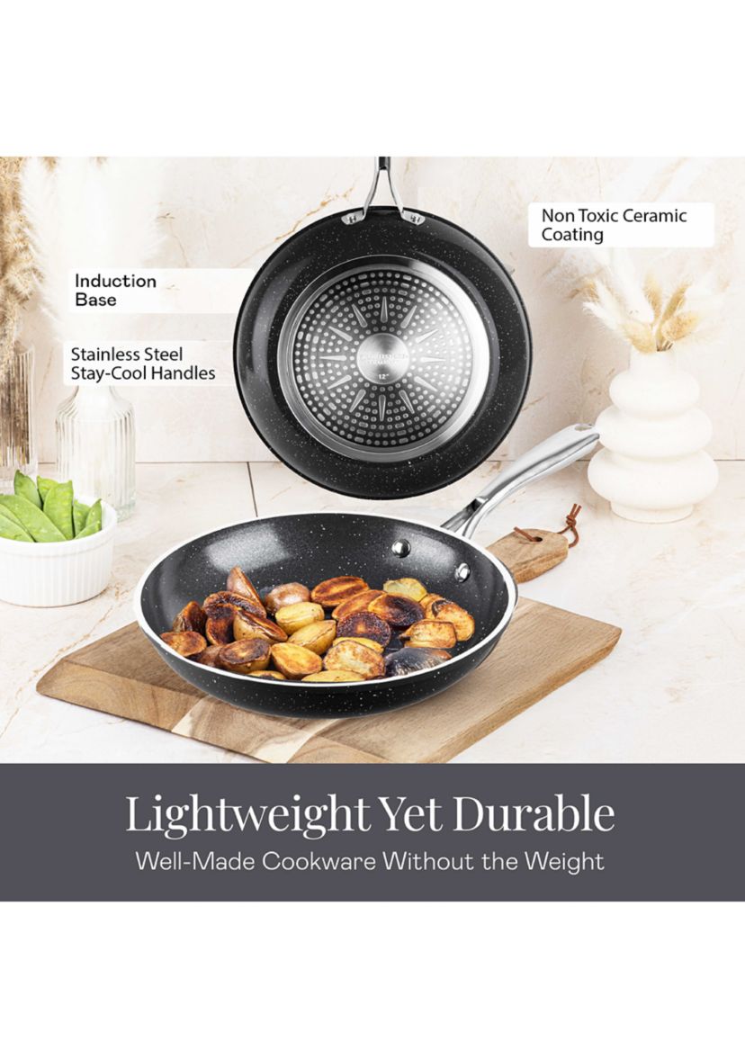 Ceraluxe Ceramic Non-stick Frying Pans 3-Piece Set