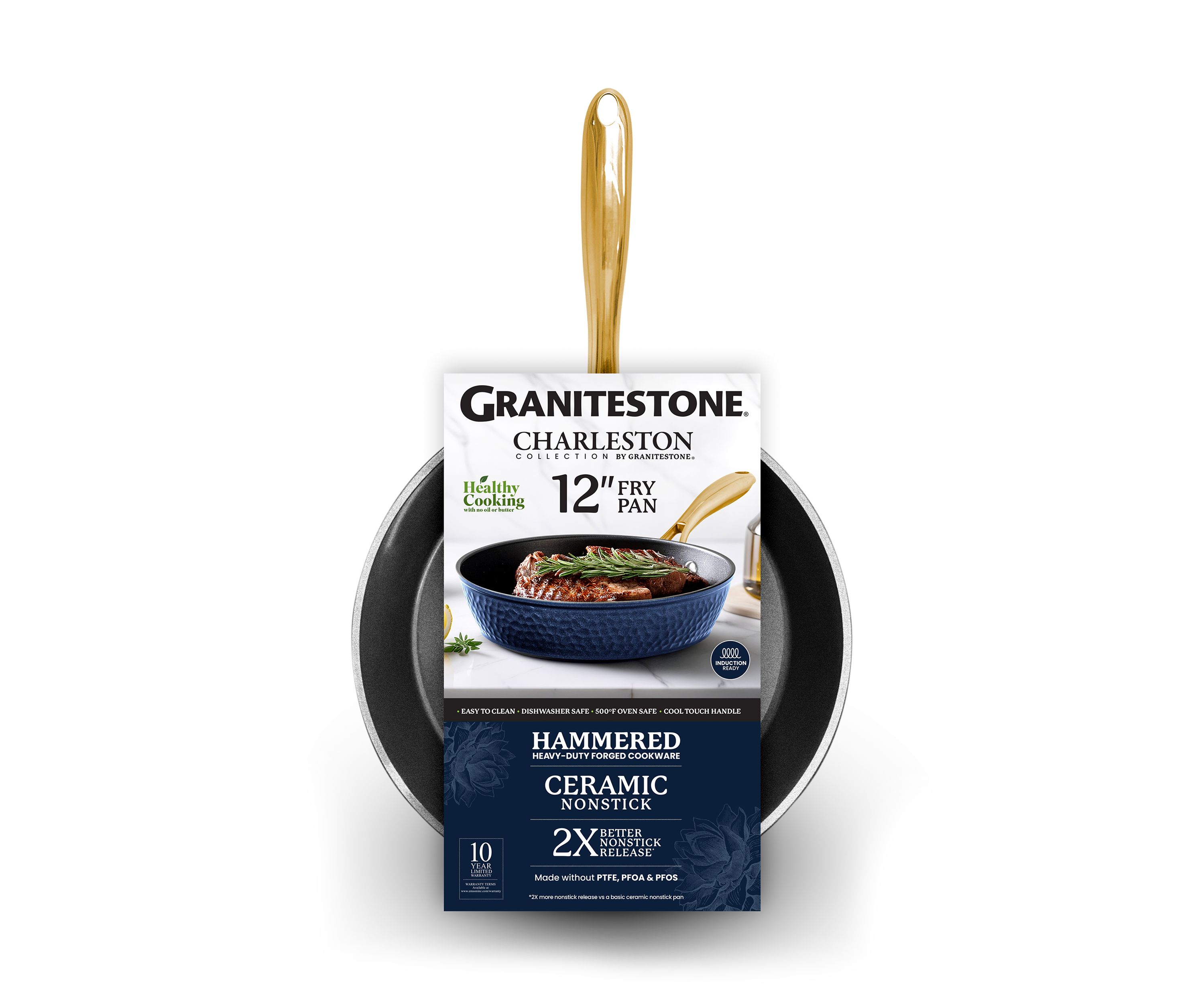 Charleston Collection Hammered 12" Fry Pan