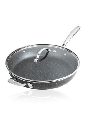 Gotham Steel Hammered 14 inch, Non-Stick Frying Pan with Lid