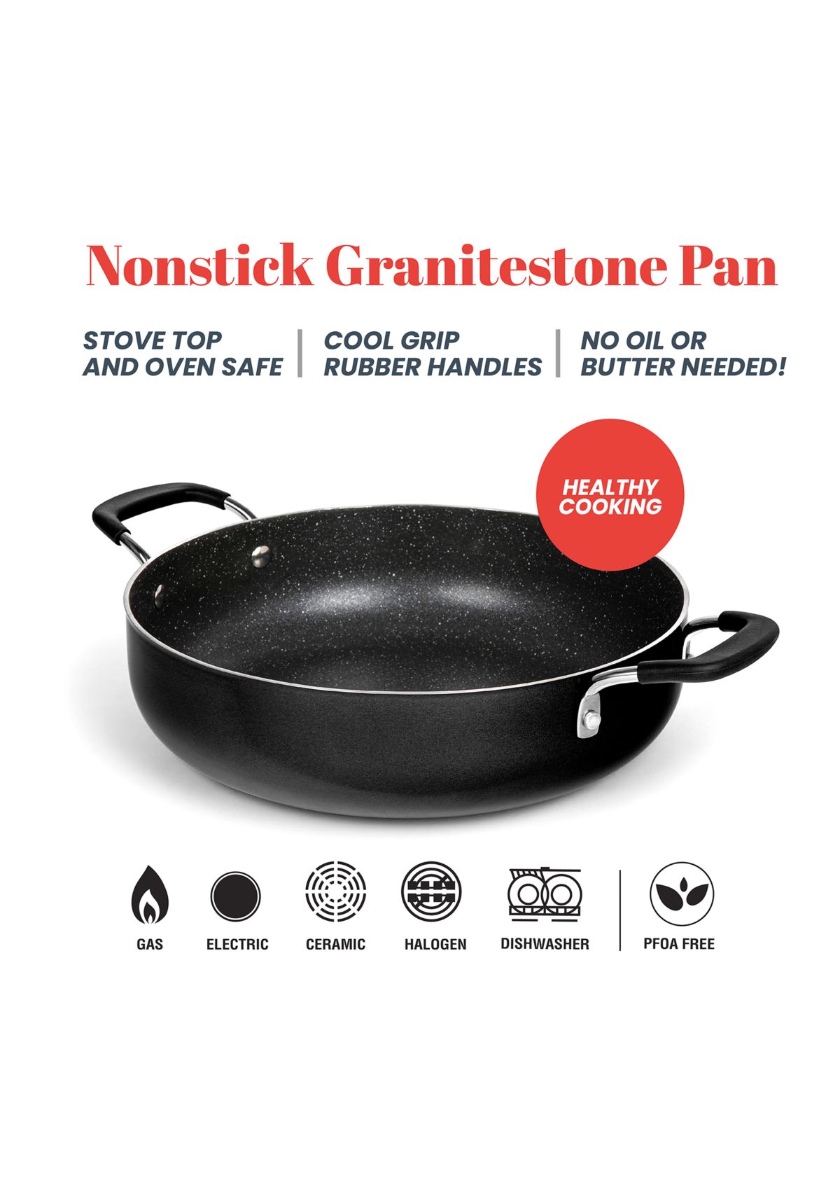 Black Everyday Pan Set, 5.5 Quart