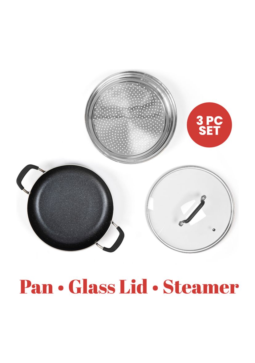 Black Everyday Pan Set, 5.5 Quart