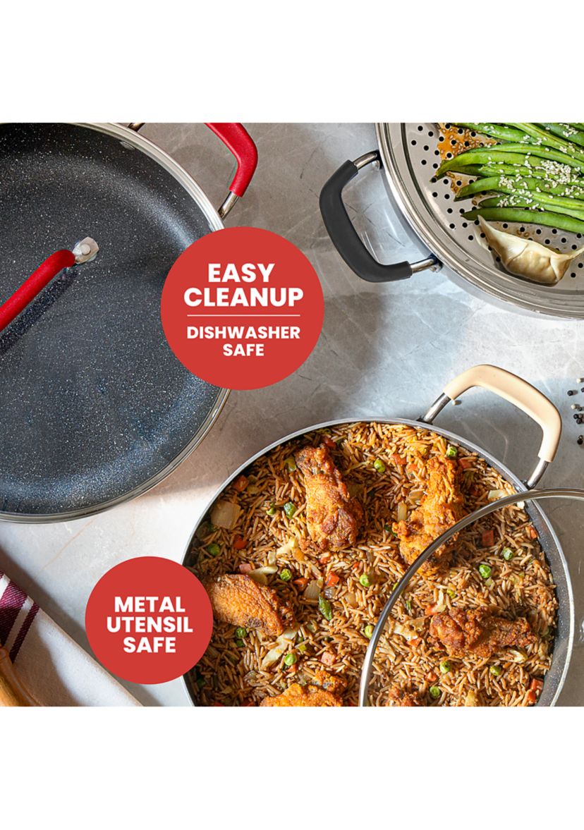 Black Everyday Pan Set, 5.5 Quart