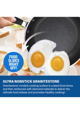 3-Piece Nonstick Mineral and Diamond Triple Coated Frying Pans Set