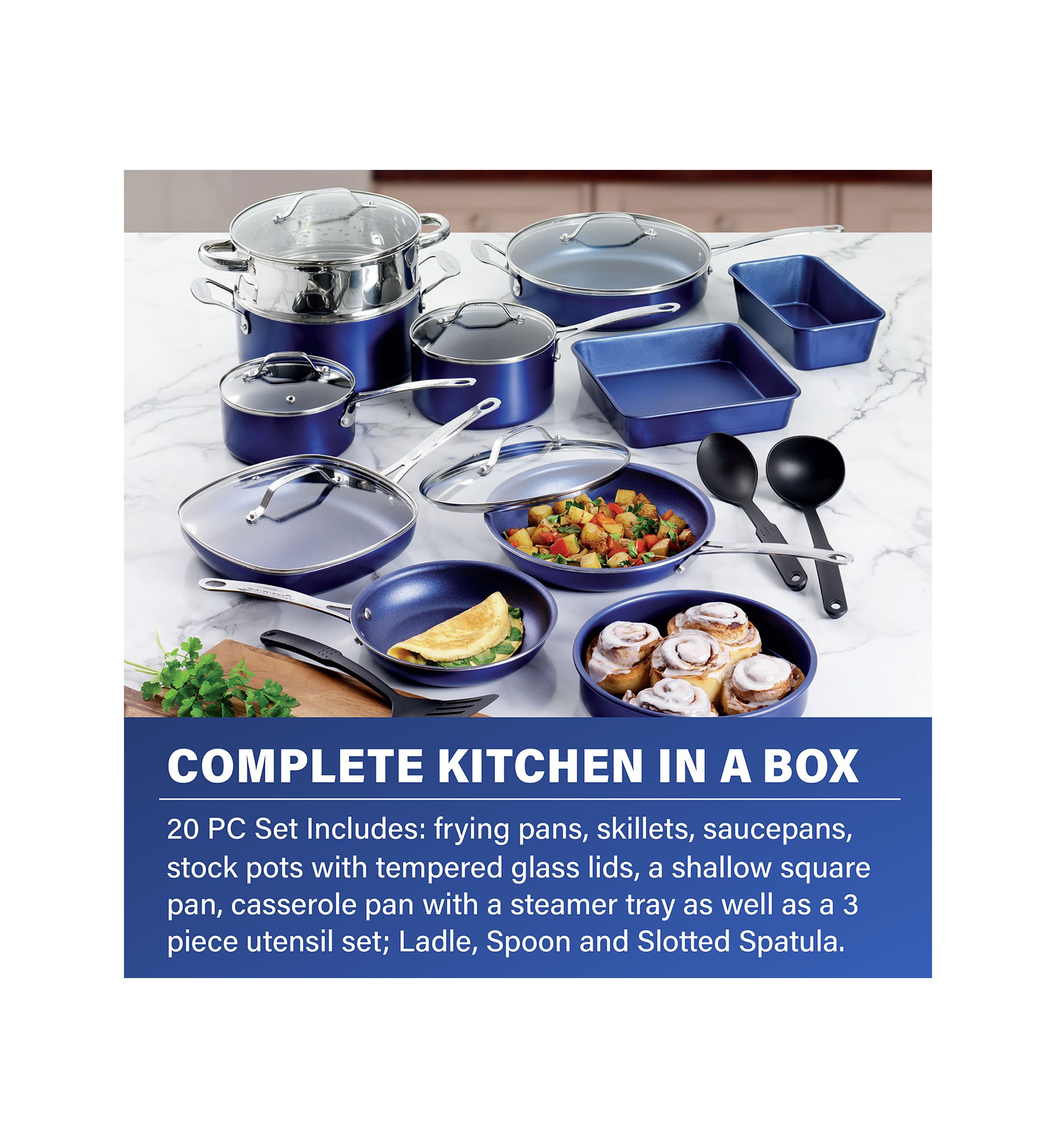 Granitestone Blue 20-Piece Set