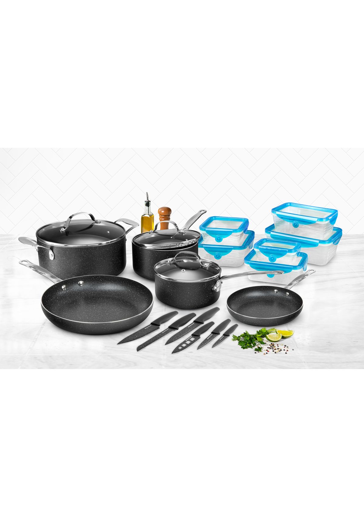 26 Piece Total Non Stick Cookware Set