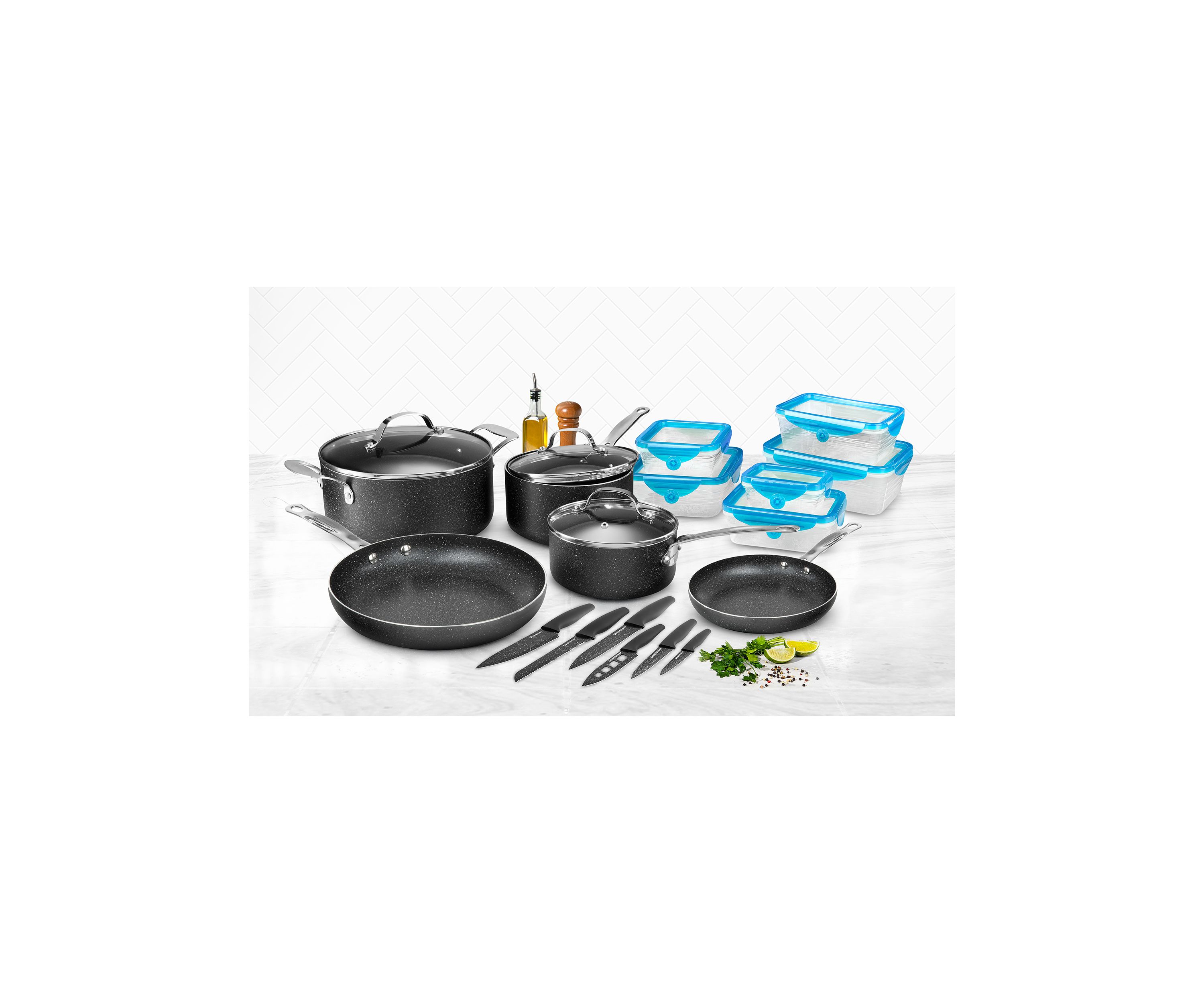 26 Piece Total Non Stick Cookware Set
