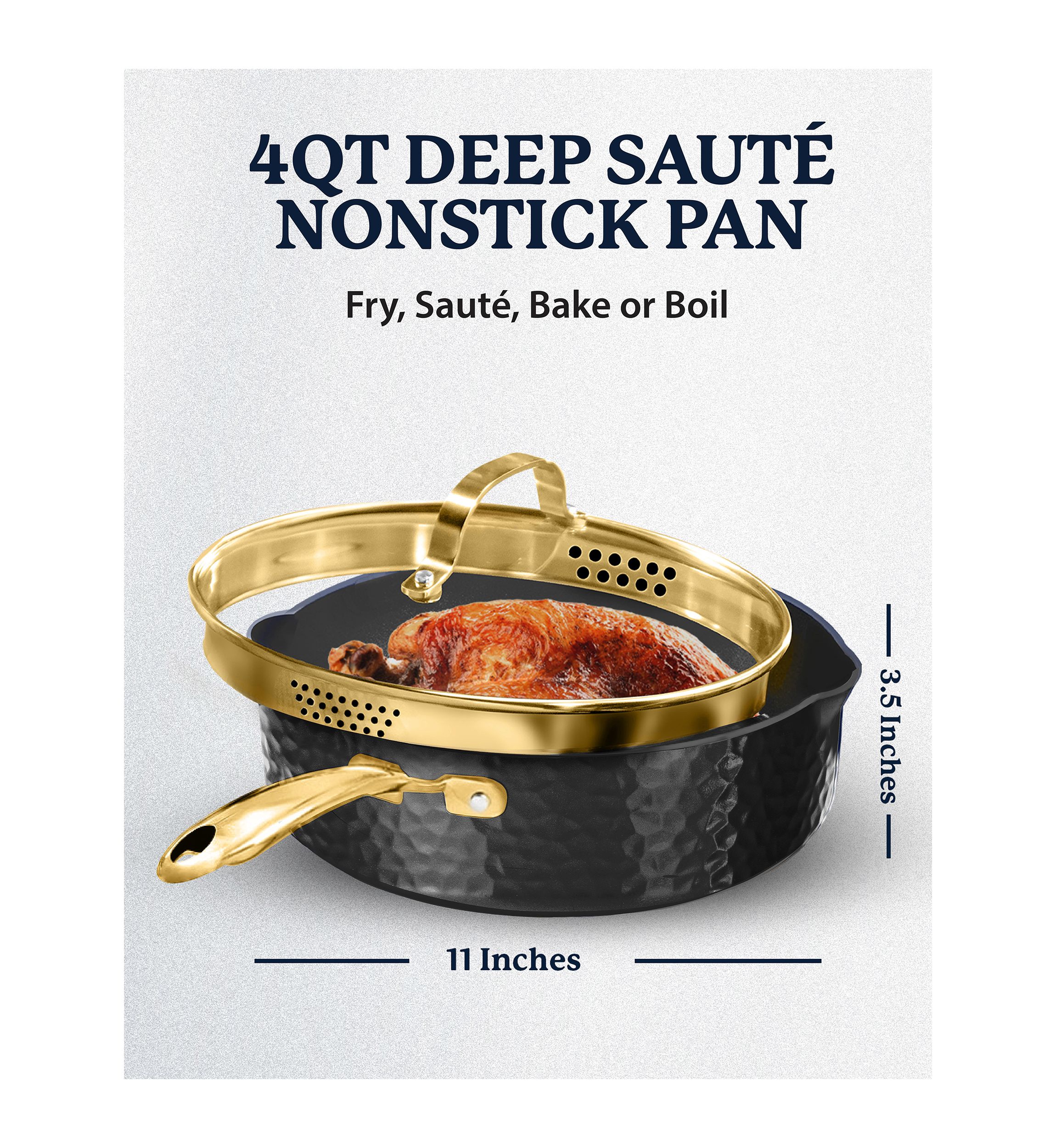 4 Quart Deep Sauté Pan 
