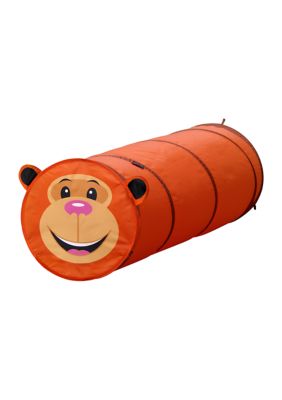 Giga Tent Pop-Up 6 Feet Long Orange Monkey Play Tunnel For Pets & Kids