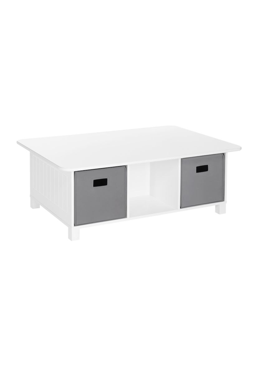  Kids 6 Cubby Storage Activity Table and 2 Piece Bin 