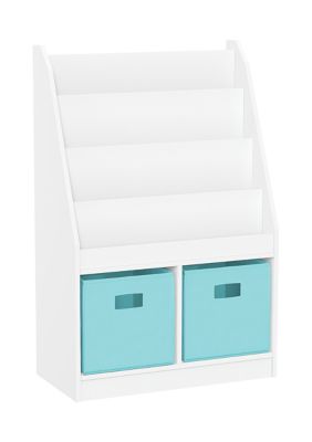 Kids Bookrack with Two Cubbies and 2 Bins
