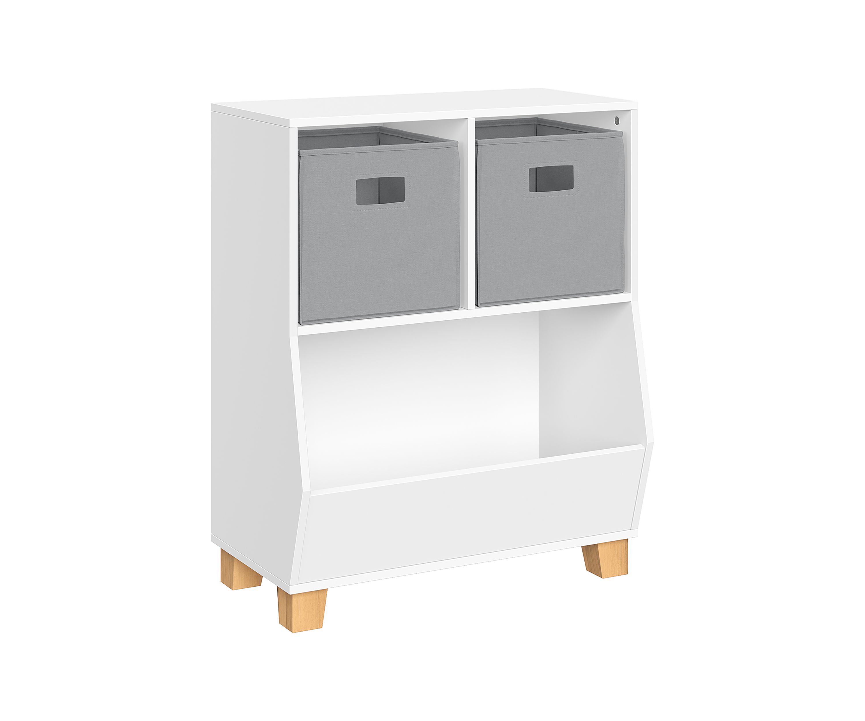  Kids Catch-All Multi-Cubby 24 Inch Toy Organizer and 2 Bins 