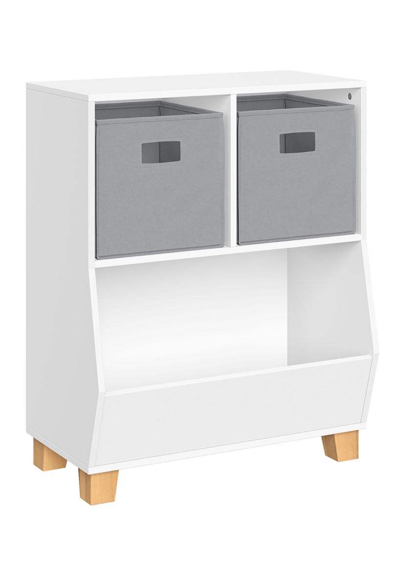  Kids Catch-All Multi-Cubby 24 Inch Toy Organizer and 2 Bins 