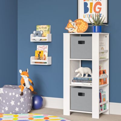 Book Nook Kids Multi-Cubby Storage Tower with a 2-Pack of 10" Bookshelves