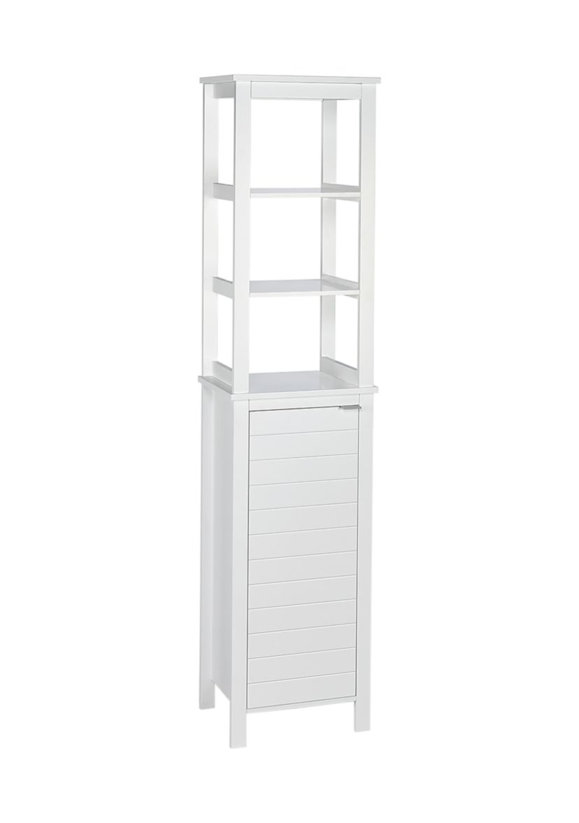 Madison Linen Tower with Open Shelves