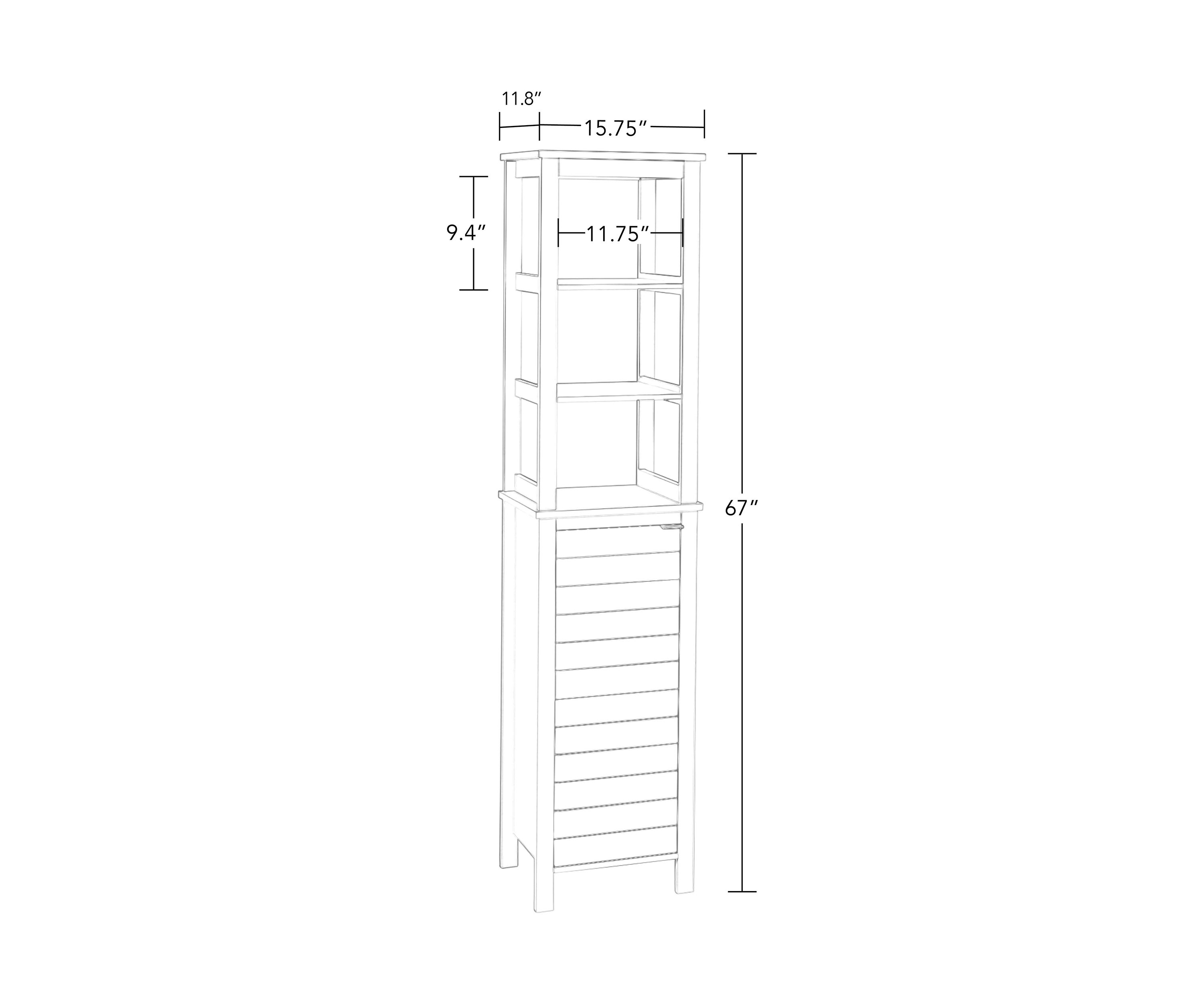 Madison Linen Tower with Open Shelves