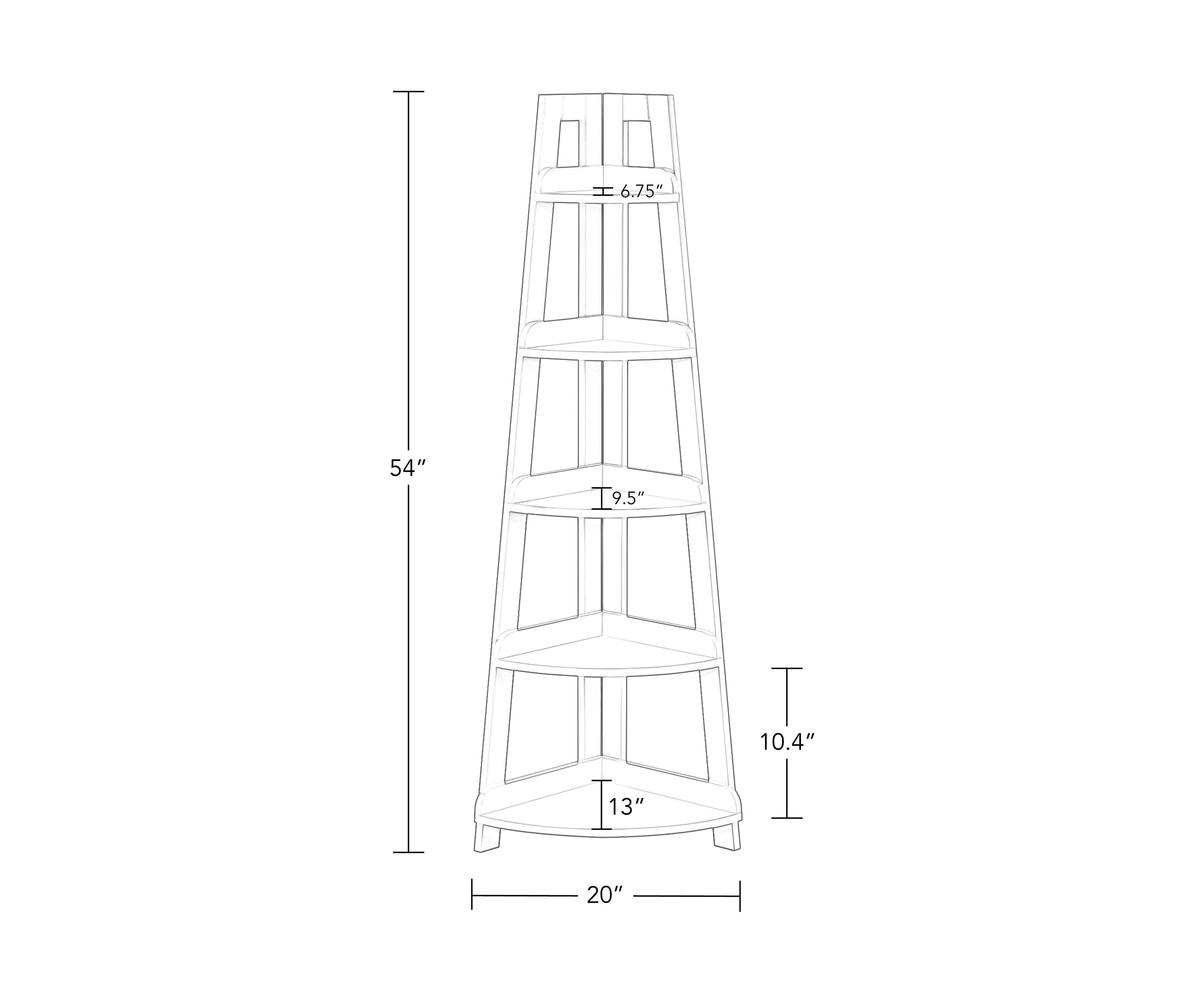 Amery 5-Tier Corner Ladder Shelf