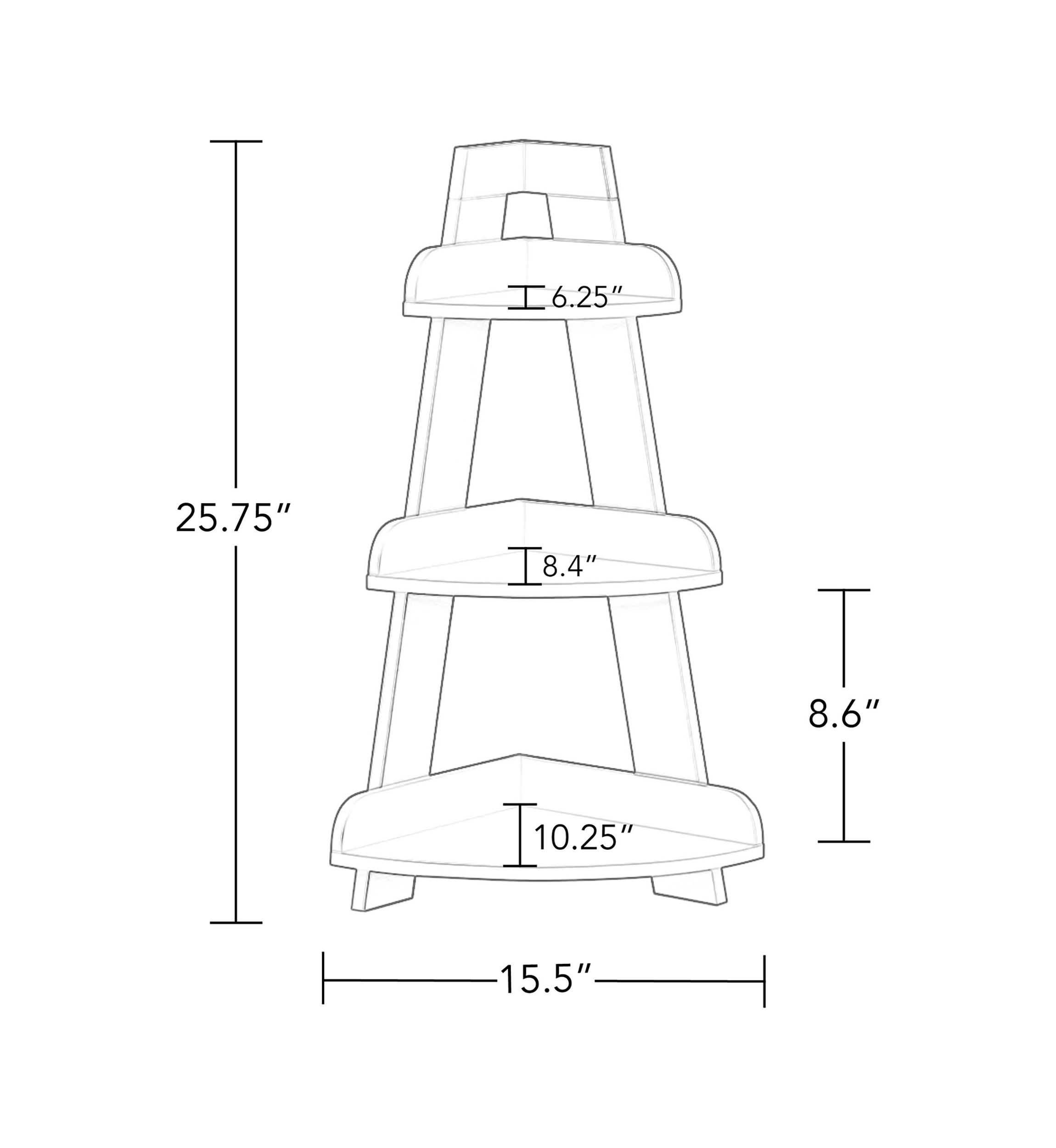 Amery Corner Ladder Wall Shelf