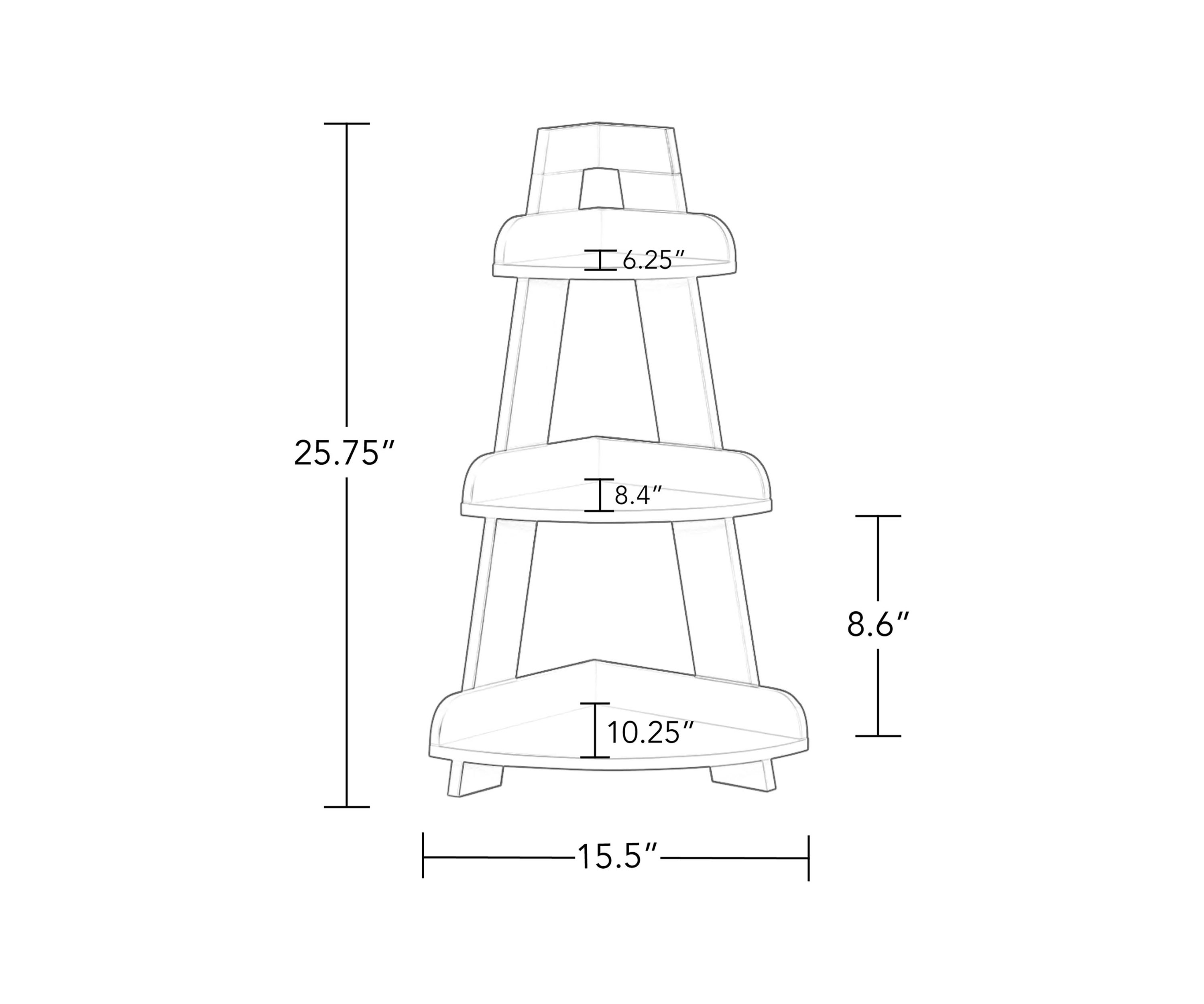 Amery Corner Ladder Wall Shelf