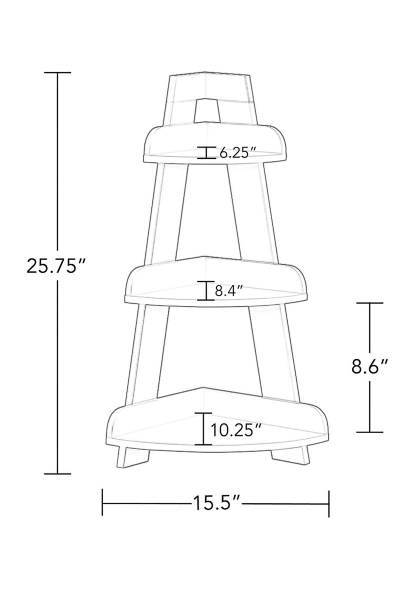 Amery Corner Ladder Wall Shelf