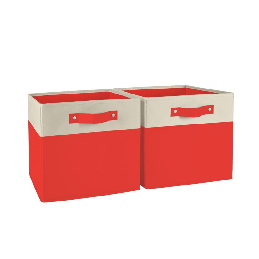 Kids 2pc 10.5in. Two-Tone Folding Storage Bin Set- Blue
