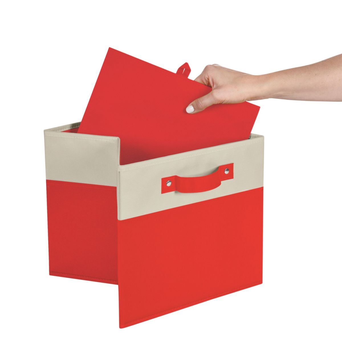 Kids 2pc 10.5in. Two-Tone Folding Storage Bin Set- Blue