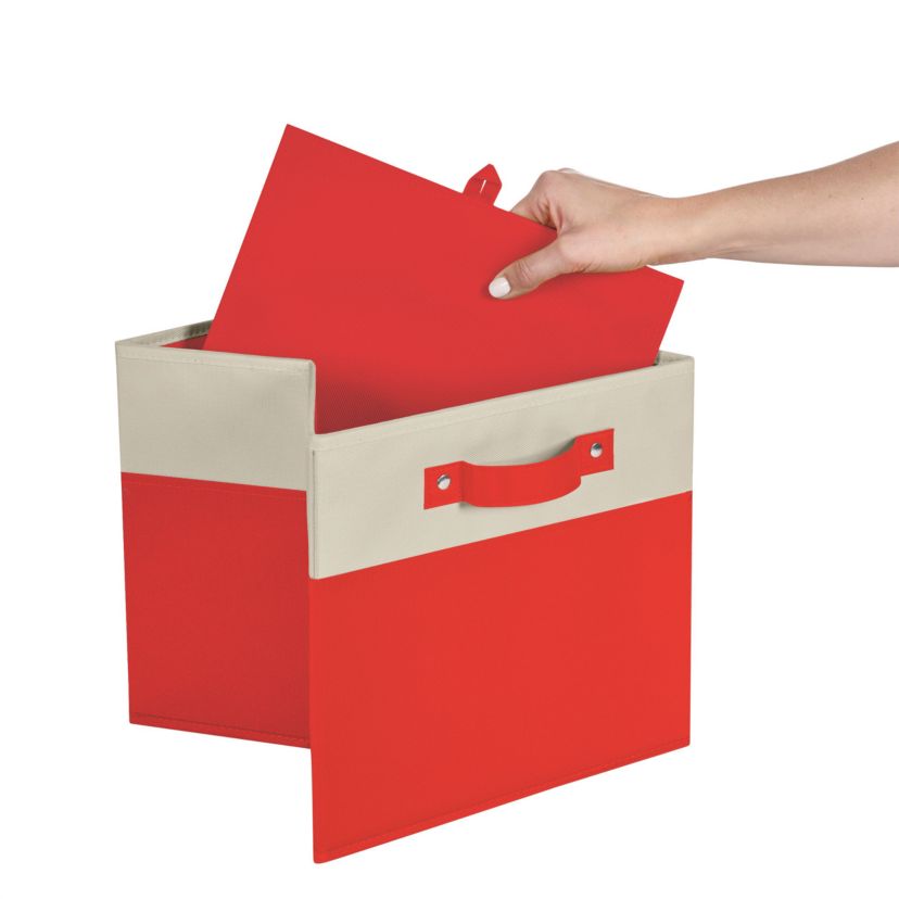 Kids 2pc 10.5in. Two-Tone Folding Storage Bin Set- Blue