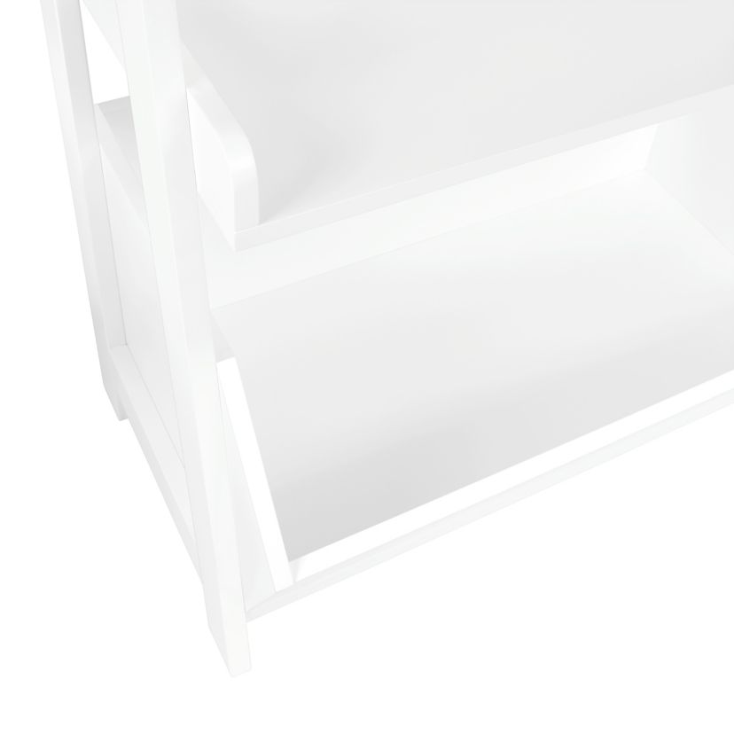 Kids 4-Tier 24in Ladder Shelf with Toy Organizer and 2pc Gray Bins