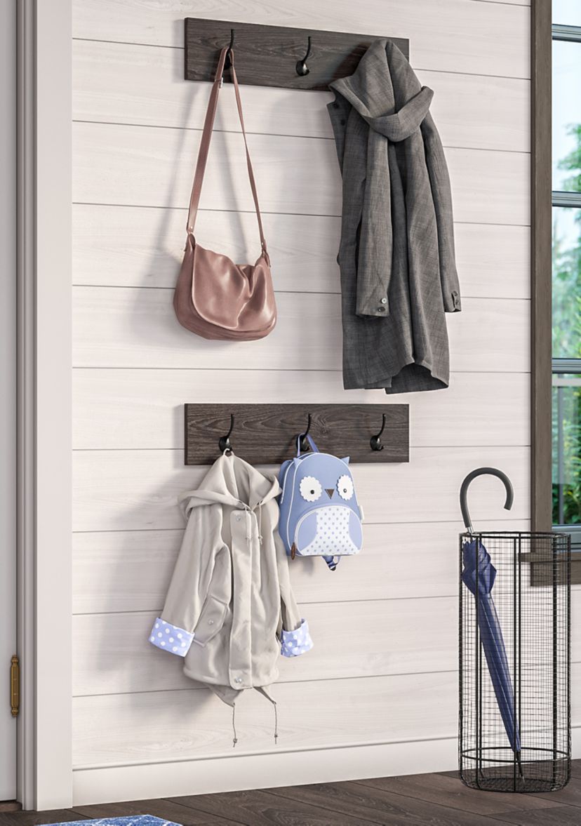 Afton 3-Hook Coat Rack - 2 Pack