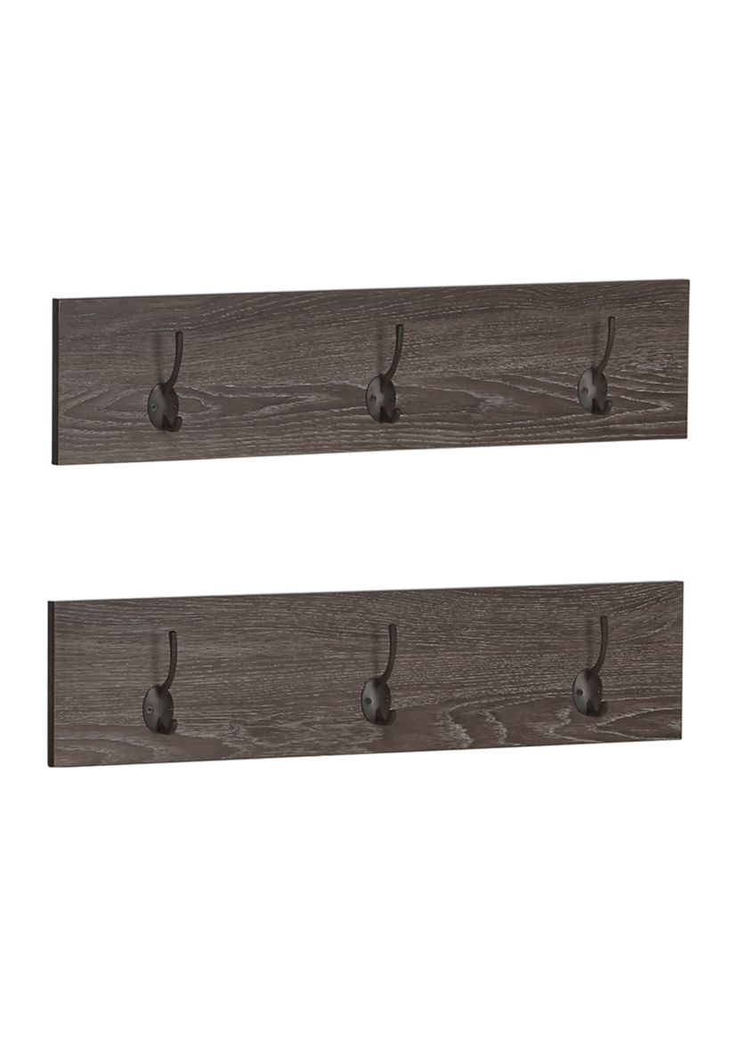 Afton 3-Hook Coat Rack - 2 Pack