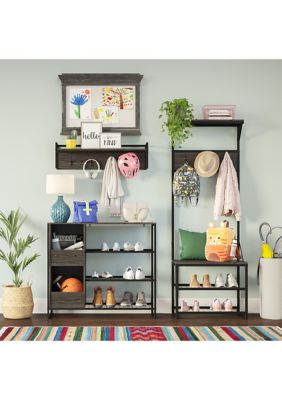 Afton 3-Tier Shoe Rack with Storage Bins