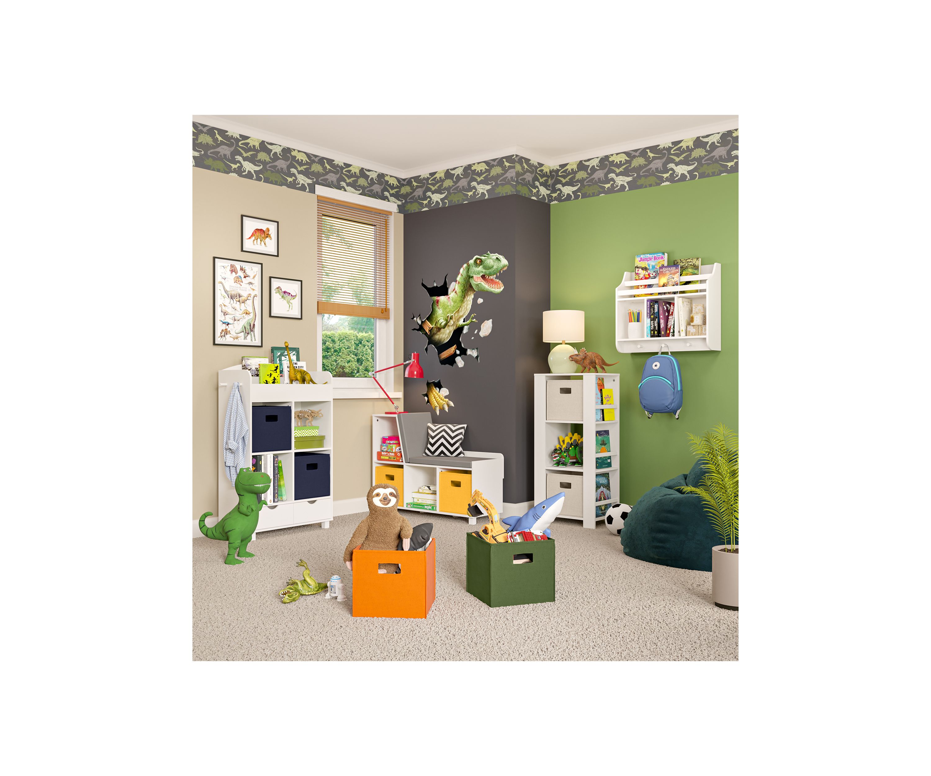 Book Nook Kids Cubby Storage Tower with Bookshelves