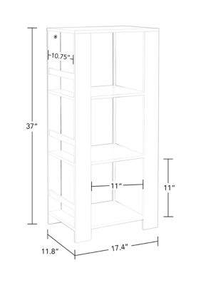 Book Nook Kids Cubby Storage Tower with Bookshelves