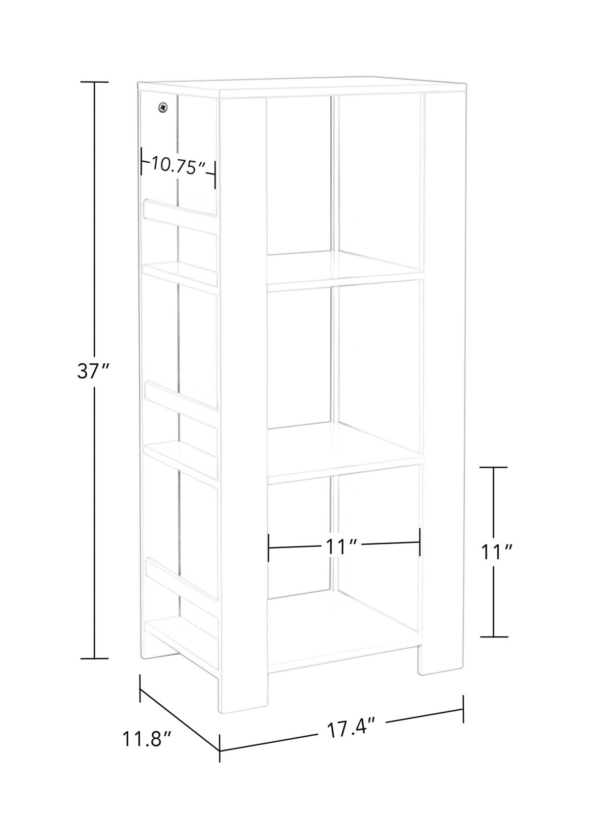 Book Nook Kids Cubby Storage Tower with Bookshelves