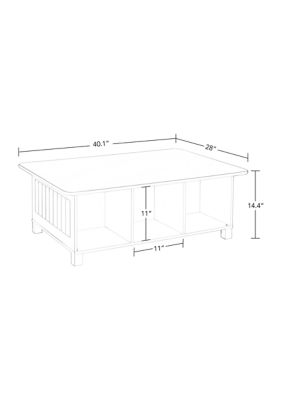 Kids 6 Cubby Storage Activity Table