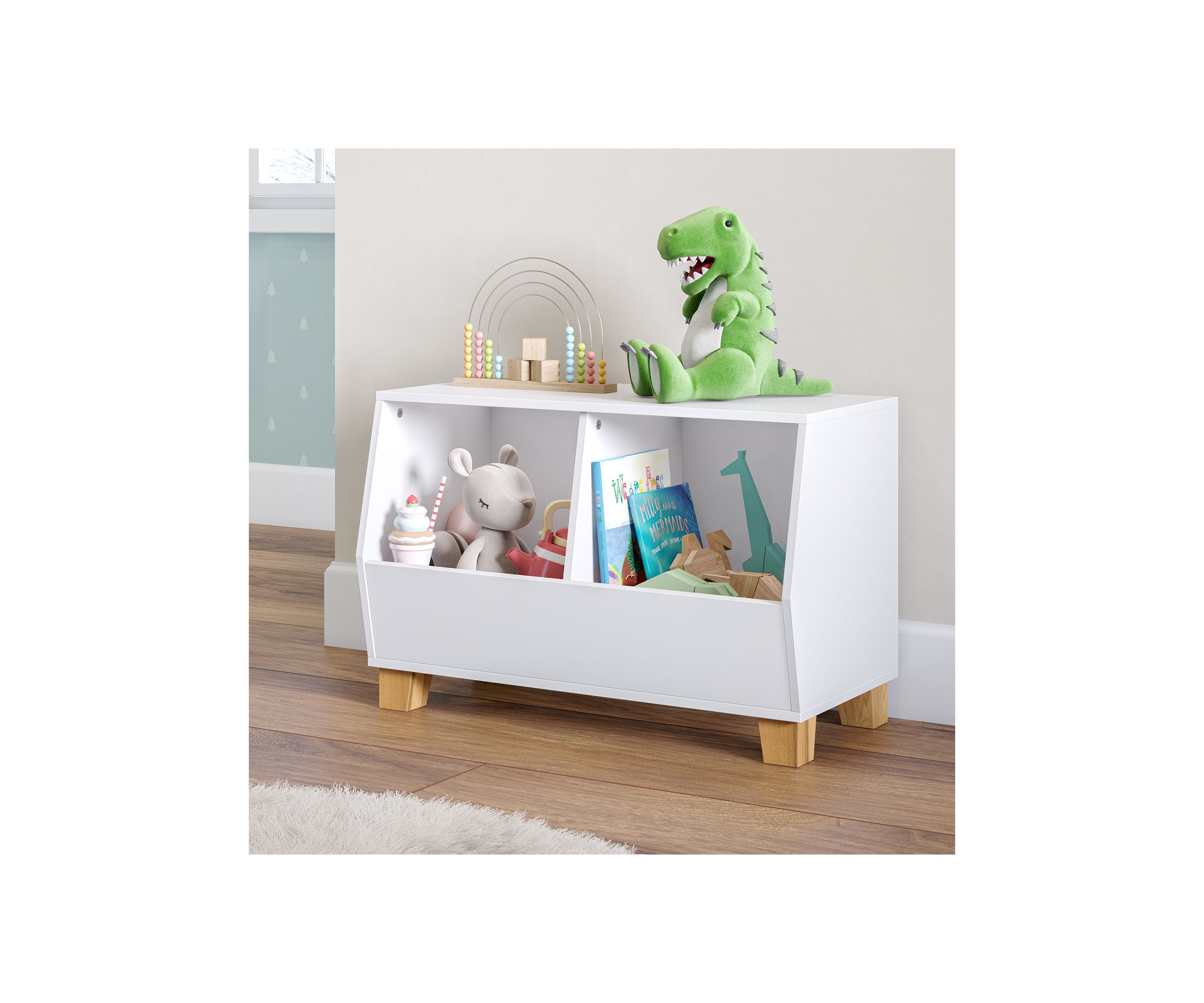 Kids Catch All 27 Inch Toy Organizer in White