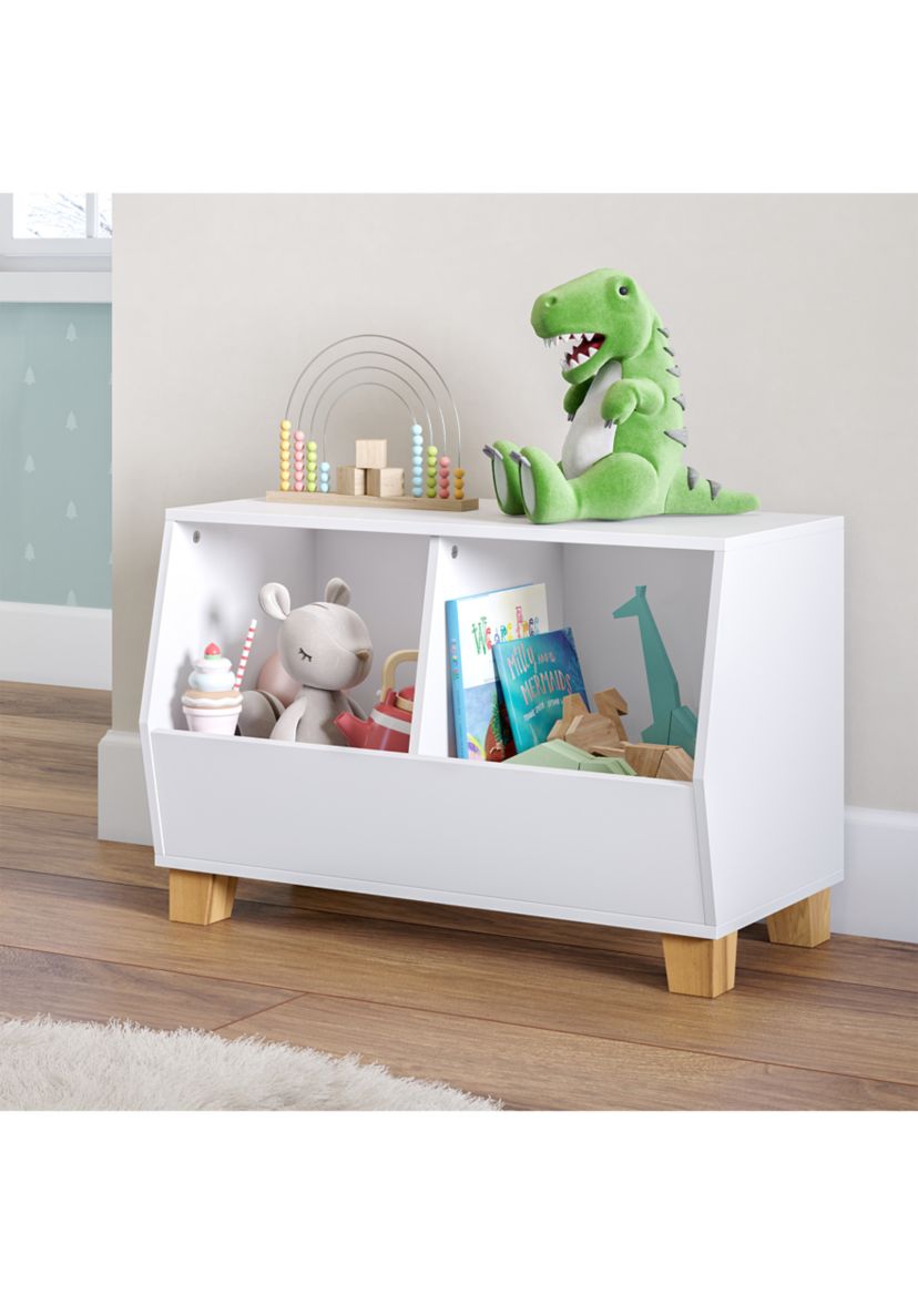 Kids Catch All 27 Inch Toy Organizer in White