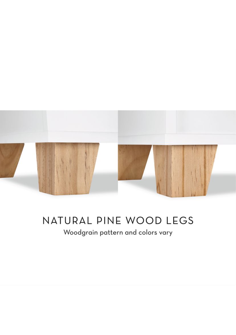 Kids Catch All Multi Cubby 24 Inch Toy Organizer in White