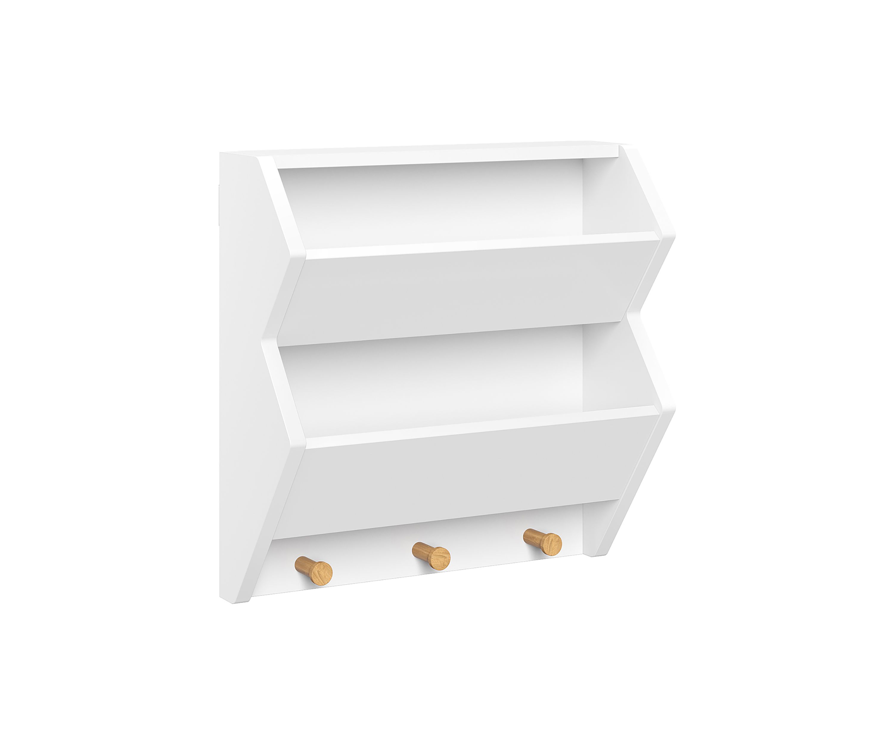 Kids Catch All Wall Shelf with Hooks