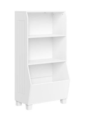 Kids Inch Bookcase with Toy Organizer in White