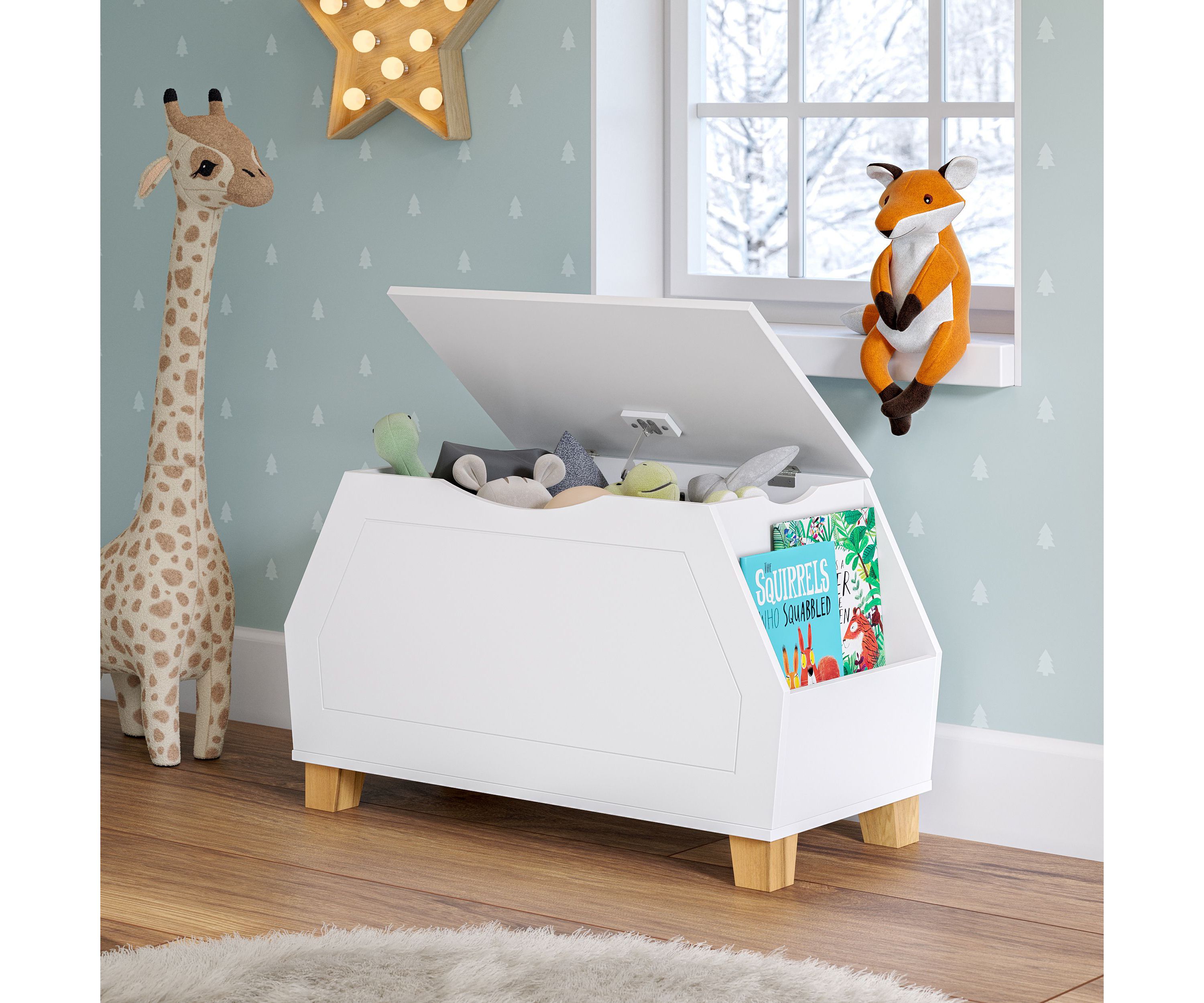 Kids Catch-All Toy Storage Box - White